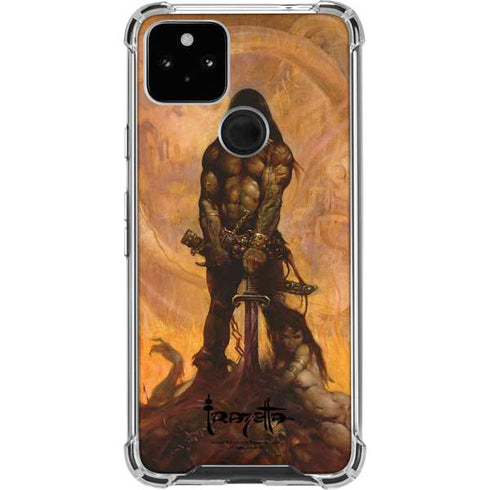 Frazetta Barbarian Google Pixel 5a 5G Clear Case
